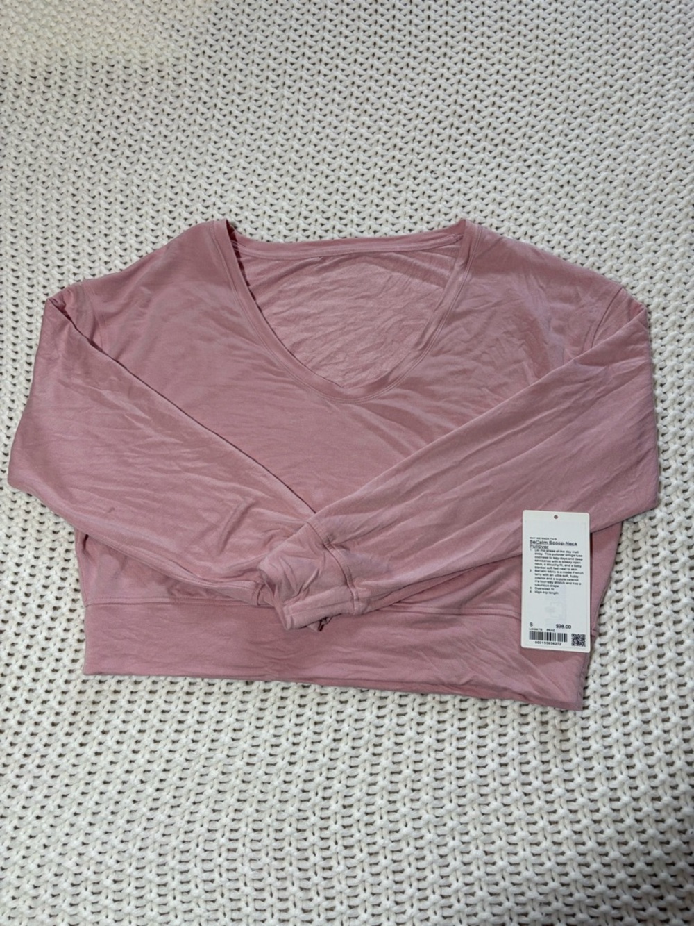 Women's V-Neck Lightweight Long-Sleeve Top - Dusty Rose